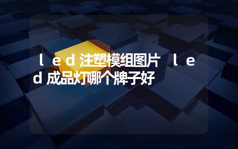 led注塑模组图片 led成品灯哪个牌子好